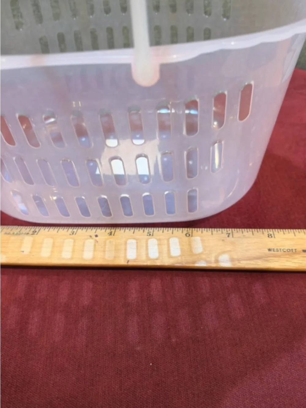 New Pink Storage Basket with Handles-10”x6”x8”